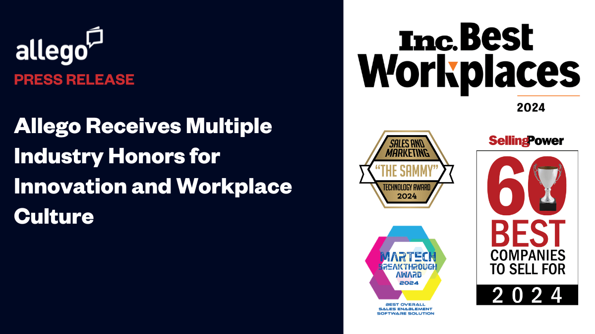 Allego Receives Multiple Industry Honors for Innovation and Workplace Culture