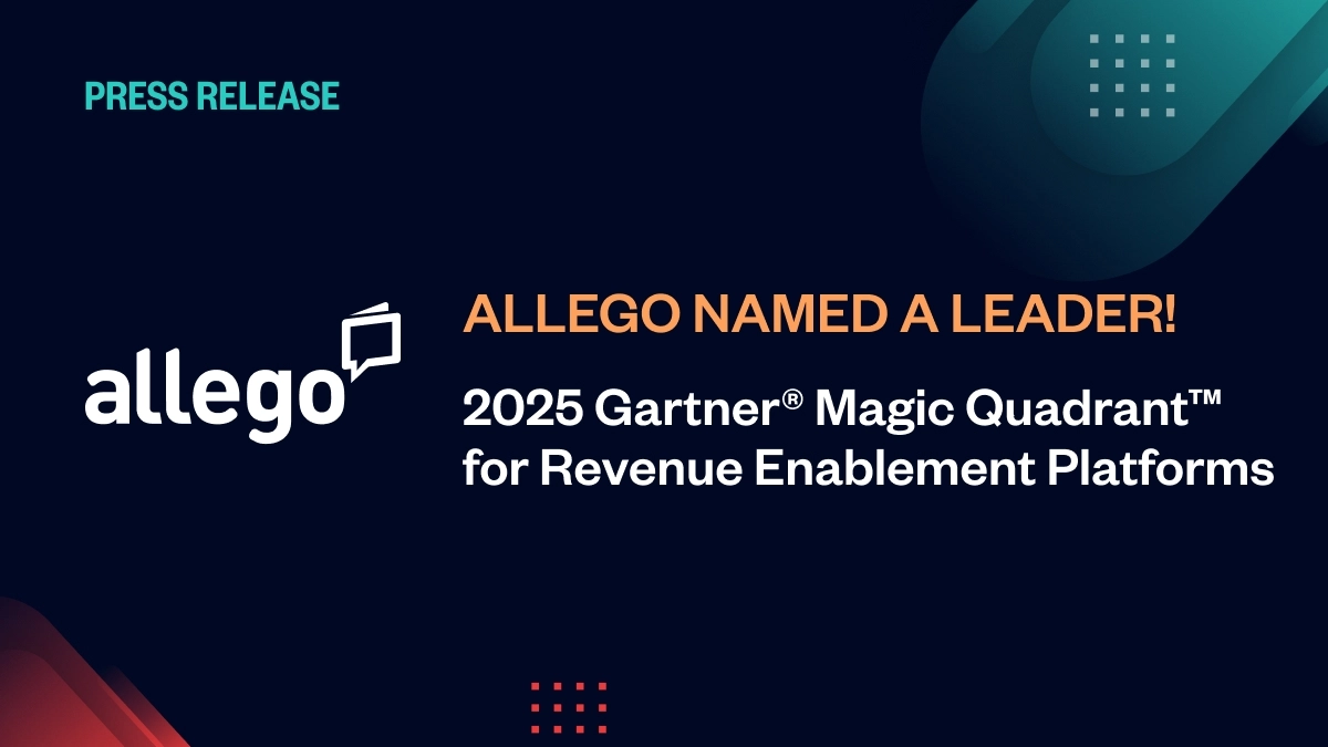 Allego Named a Leader in the 2025 Gartner® Magic Quadrant™ for Revenue Enablement Platforms