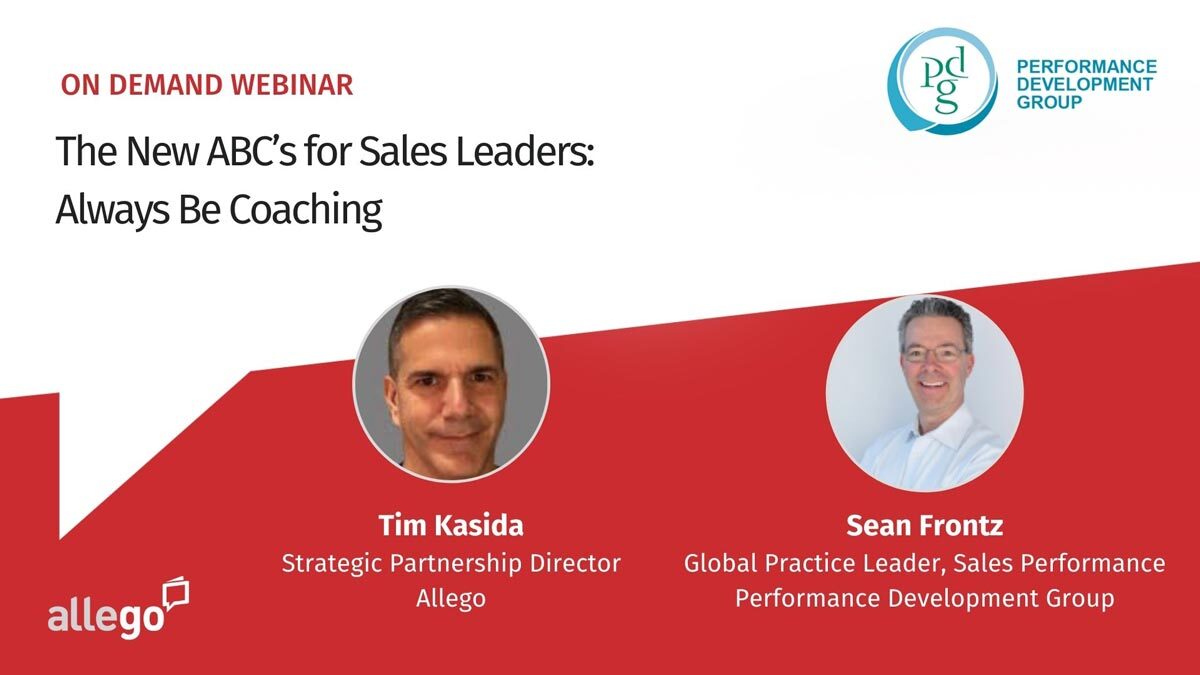 The New ABC’s for Sales Leaders: Always Be Coaching
