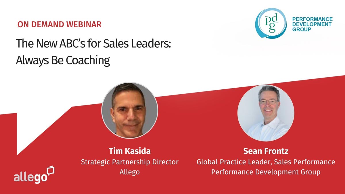 The New ABC’s for Sales Leaders: Always Be Coaching