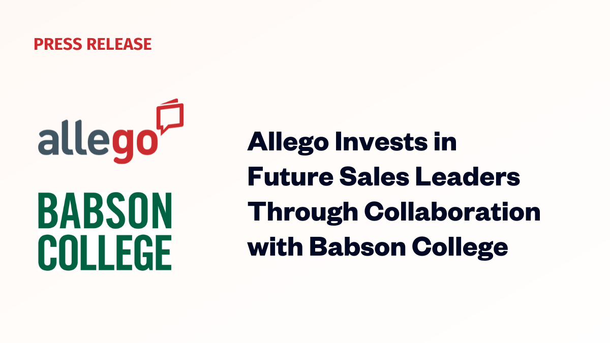 Allego™ Invests in Future Sales Leaders Through Collaboration with Babson College