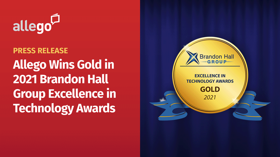 Allego Wins Gold in 2021 Brandon Hall Group Excellence in Technology Awards