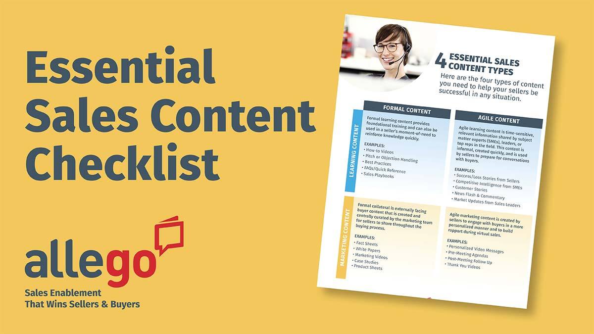 4 Essential Sales Content Types Checklist