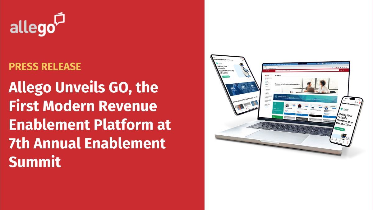 Allego Unveils GO, the First Modern Revenue Enablement Platform at 7th Annual Enablement Summit