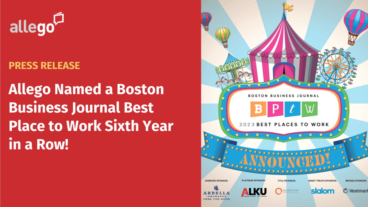Allego Named a Best Place to Work Sixth Year in a Row