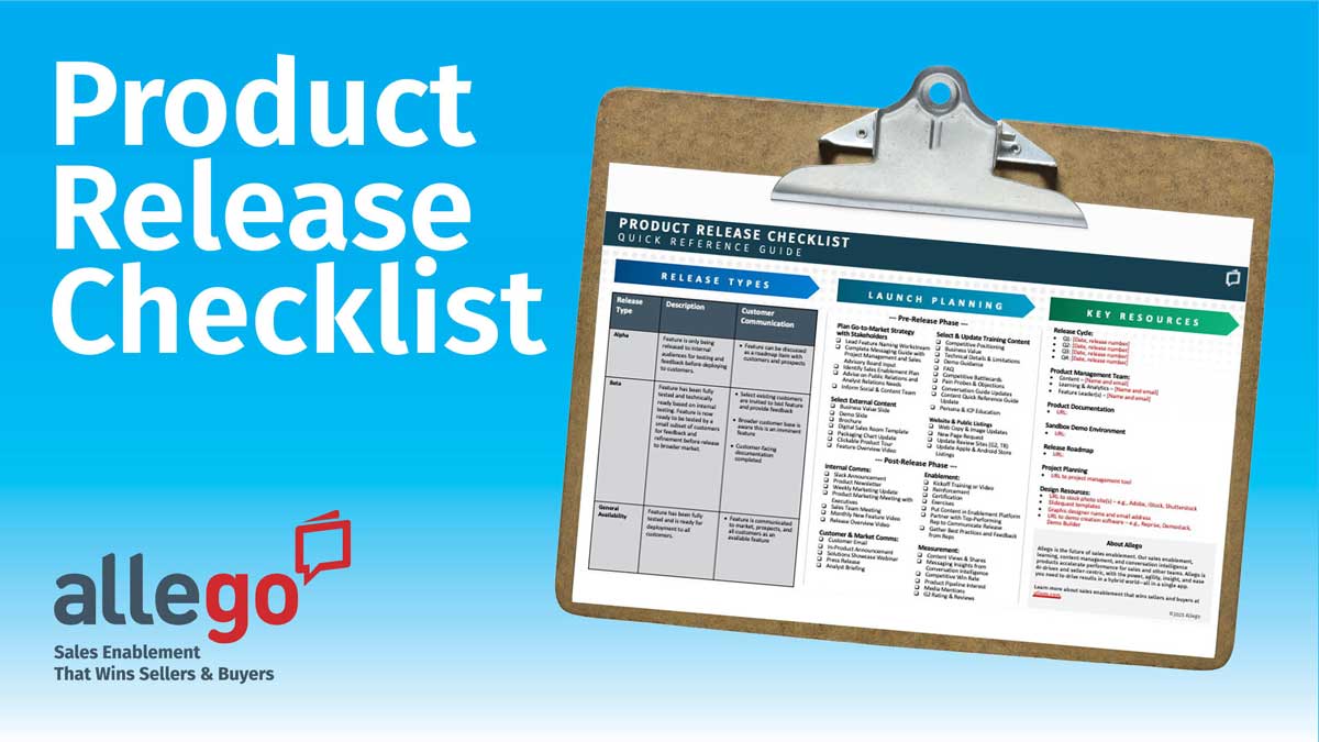 The Product Marketer’s Product Release Checklist