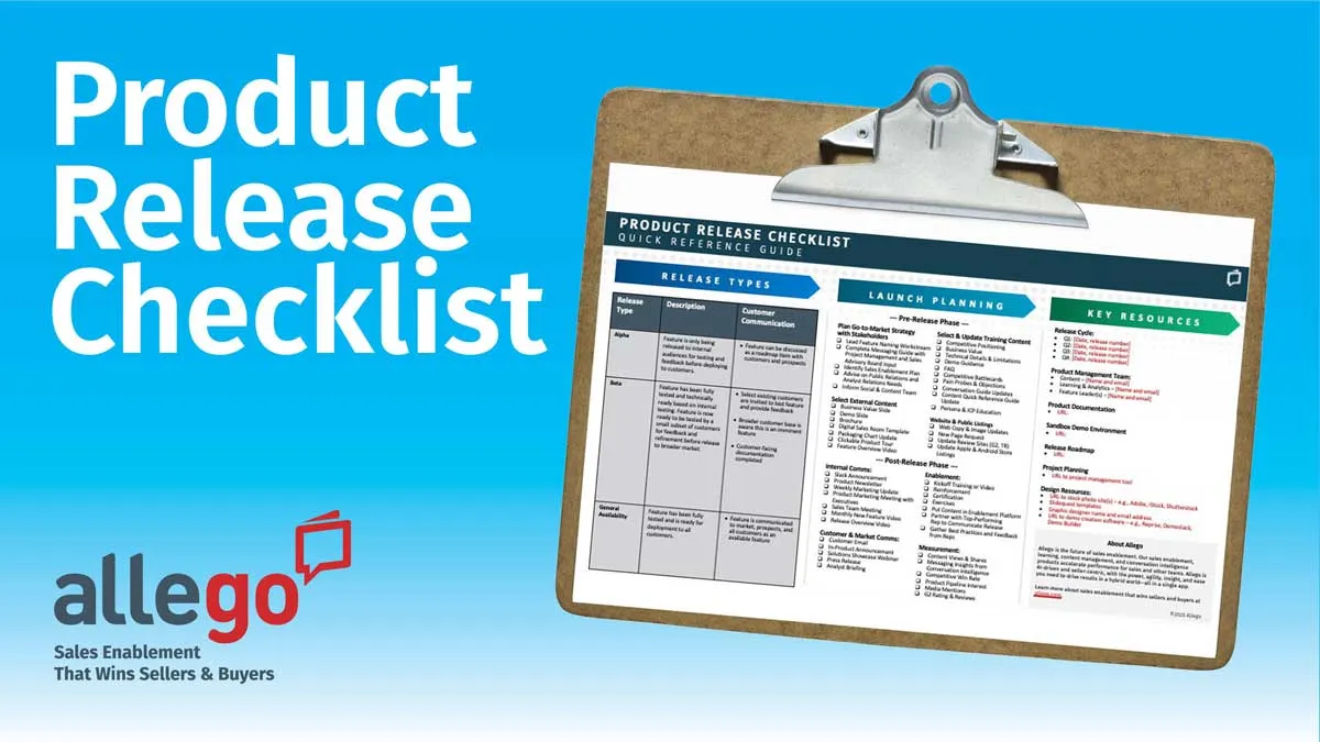 The Product Marketer’s Product Release Checklist
